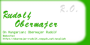 rudolf obermajer business card